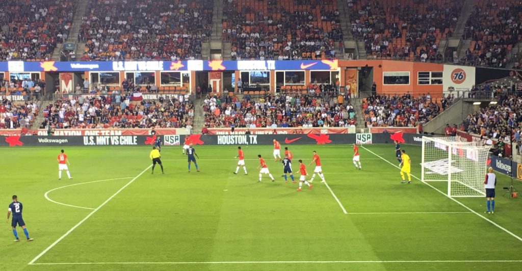 USA vs Chile playing at BBVA Compass Stadium