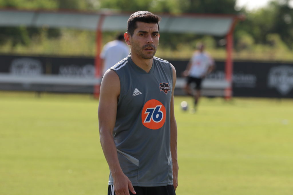 Jose Bizama at Dynamo training